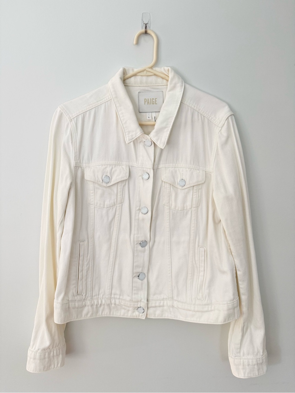 PAIGE White Denim Jacket - Size L